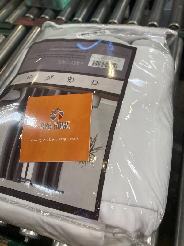 Photo 1 of RYB HOME Soundproof & Dust Particle Filtering Curtains Blackout Window Treatment for Bedroom Living Room Divider Nursery Daytime Sleeping Patio Door, Pure White, W52 x L 102 inch, 2 Panels