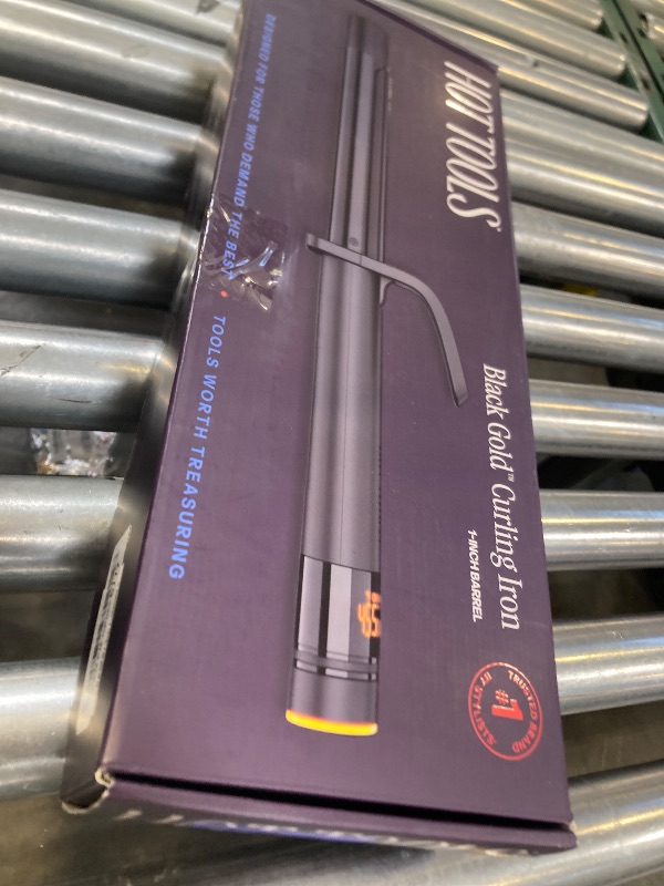 Photo 1 of HOT TOOLS Pro Artist Black Gold 1 Inch Curling Iron - Stylist Preferred Curling Wand, Creates Defined Waves and Long-Lasting Results for Smooth & Shiny Styles