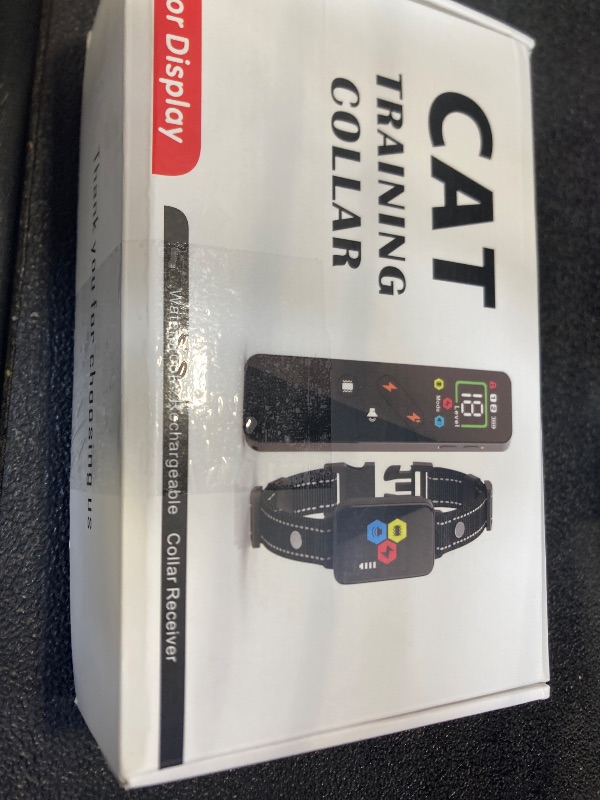 Photo 1 of Cat Training Collar Cat Bark Collar with Remote Electric Cats Shock Collar 3300FT IP67 Waterproof 3 Training Modes Beep Vibration Shock Mode Top Meowing Effective for Bad Behavior Black Knight