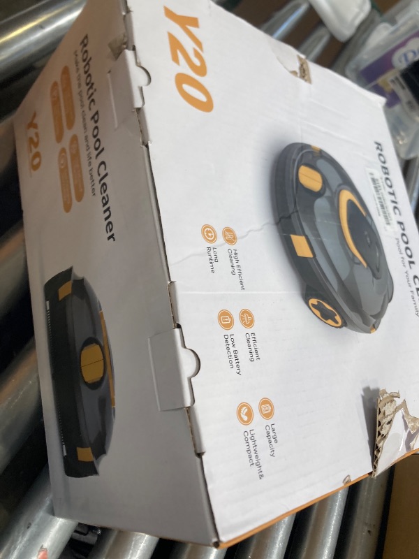 Photo 1 of Y20 Robotic Pool Cleaner, Cordless Pool Vacuum for Above Ground & Inground Flat Pools with Dual Motors, 120-Min Runtime, Auto-Parking, Powerful Pool Vacuum Robot for Up to 1100 Sq.Ft