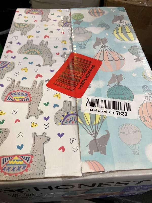 Photo 1 of The Honest Company Comfort Dry Disposable Daytime Diapers for Sensitive Skin, Hypoallergenic, Above It All + All the Alpacas, Club Box Size Newborn 72 Count