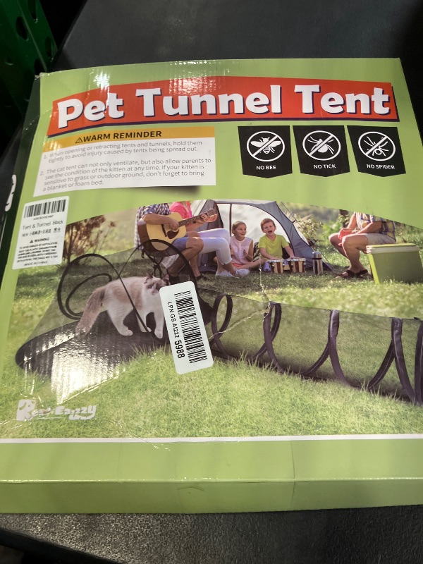 Photo 1 of Rest-Eazzzy Cat Tent Outdoor, Pet Enclosure Tent Suitable for Cats and Small Animals, Indoor Playpen Portable Exercise Tent with Carry Bag(Pet Tent& Tunnel) S