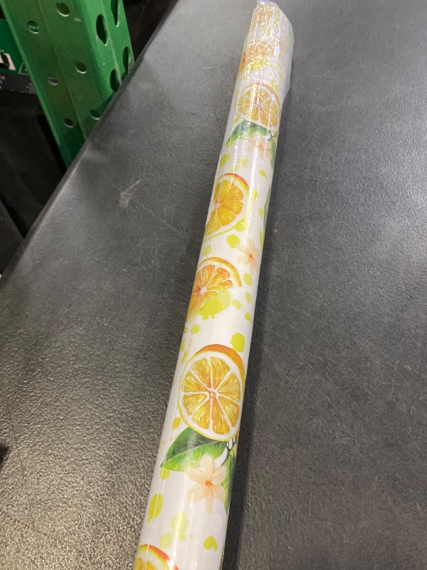 Photo 1 of Altarho Lemon Wrapping Paper Roll - Yellow Lemon Leaves Floral Gift Wrap Design for Birthday Spring Summer Party Wedding Bridal Shower Total 28.5 sq.ft