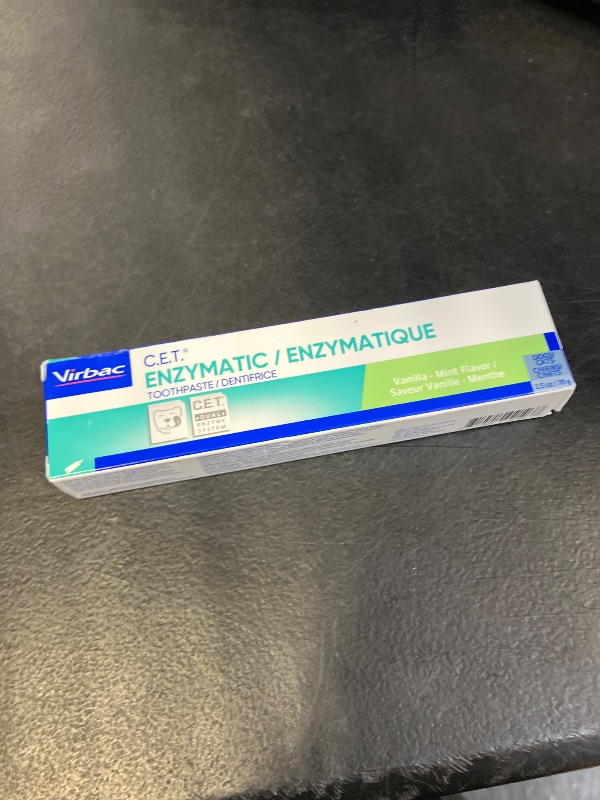 Photo 1 of Virbac C.E.T.® Enzymatic Toothpaste| Tartar & Plaque Control for Fresh Breath | Pet Dental Care Toothpaste |Vanilla Mint Flavor, 2.5 oz