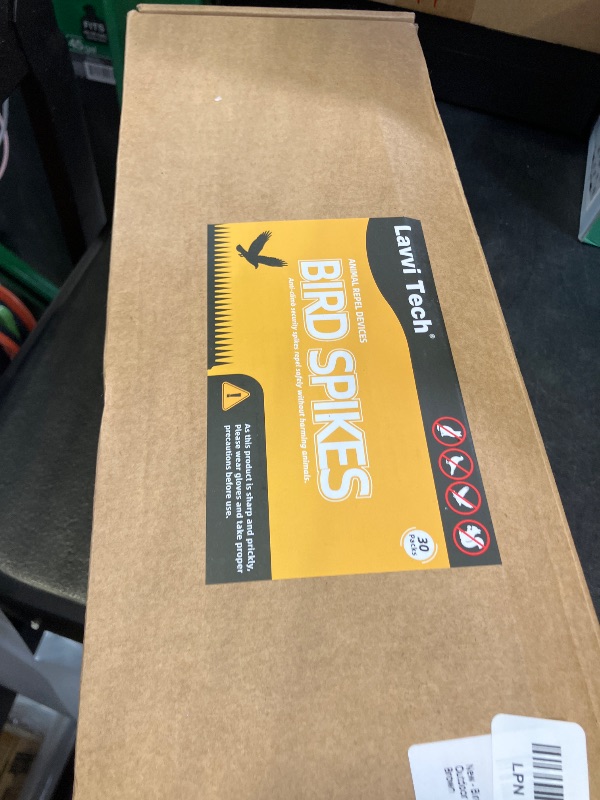 Photo 1 of Bird Spikes, 30 Pack, 41.9 FT Total Coverage, Outdoor Bird Deterrent for Pigeons and Small Birds, Helps Keep Cats and Squirrels Away, Plastic Spikes for Fences, Railings and Roofs, Brown