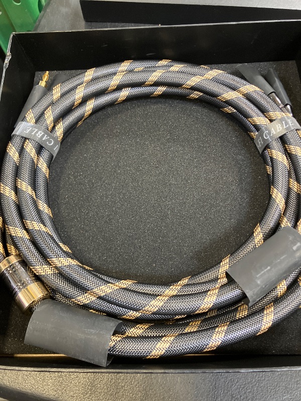 Photo 1 of SKW Single Audiophile Speaker Cable,Convertible Banana Spade Gold Plated Connector,Nylon Braid,HiFi Quality Cable(16.4ft/5M,1 Cable for 1 Speaker)