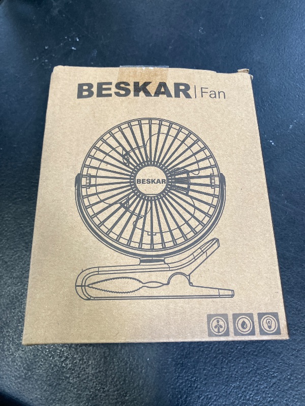 Photo 1 of BESKAR Clip on Fan, Portable Small Desk Fans with Strong Airflow, 3 Speeds with Personal Fans Sturdy Clamp, Quiet Desk Fan & Clip Fan with USB Cord Powered - No Battery