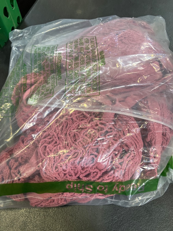 Photo 1 of Eccliy 12 Pcs Reusable Cotton Mesh Grocery Bag Washable String Bag Farmers Market Shopping Net Bags Beach Organizer Bulk Aesthetic Portable Tote with Handles for Fruit Vegetable(Dark Pink,10 in)