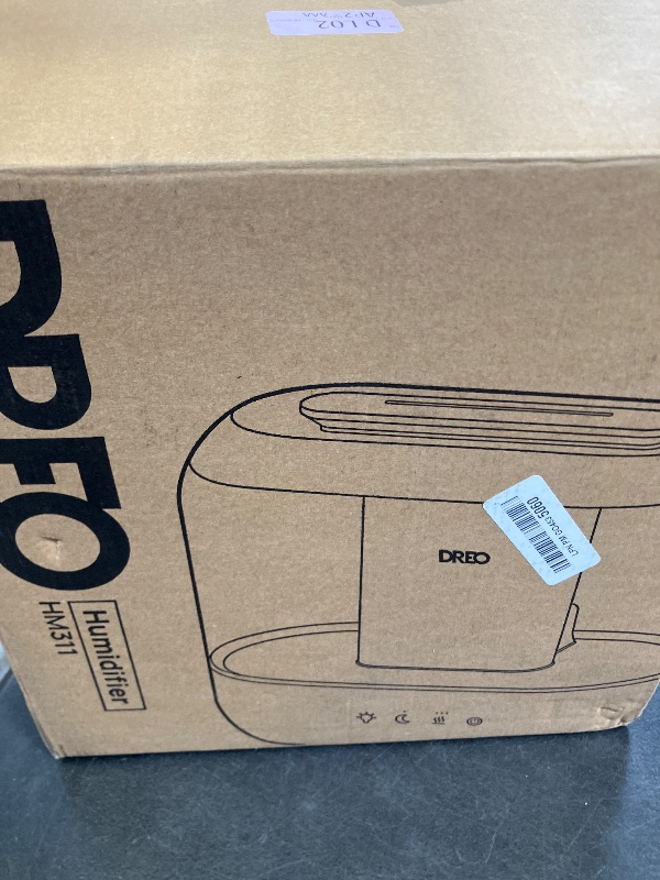 Photo 1 of Dreo Humidifiers for Bedroom, 4L Top Fill for Large Room, 36H Runtime, 28 dB Quiet Supersized Cool Mist Air Humidifier for Baby Nursery, Plants, Indoor, Night Light, Easy to Clean & Fill, White