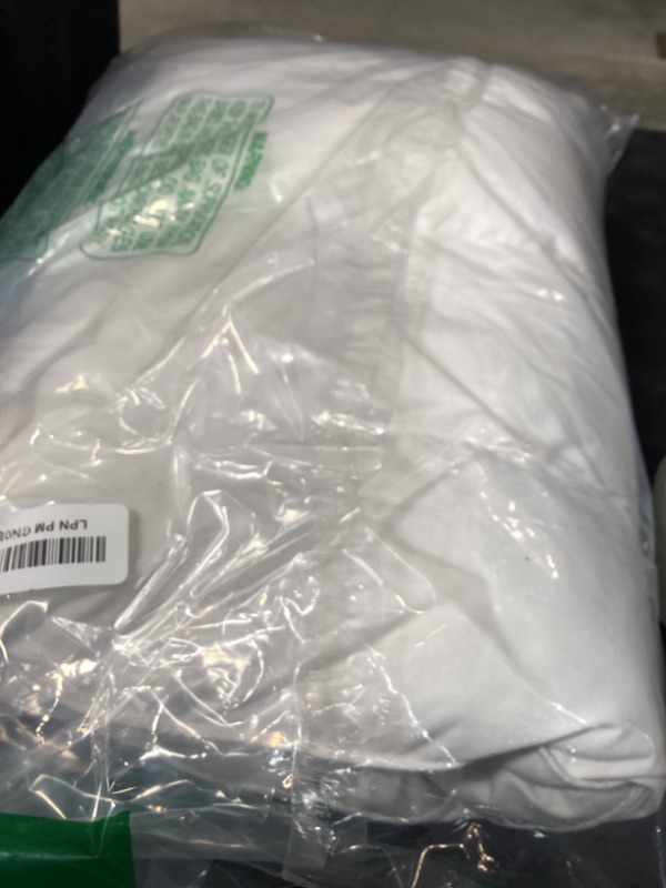 Photo 1 of Three Geese Luxury Natural Flat Thin Goose Feather Down Pillows Standard Size, 2.5" Height, 100% Organic Cotton Cover, Medium Firm Hotel Collection Ultra Slim Thin Bed Pillows, Machine Washable