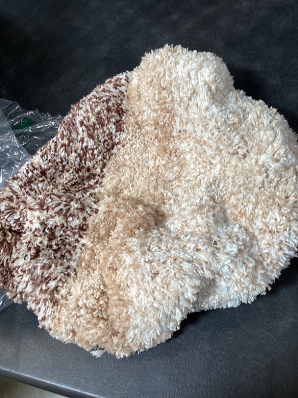 Photo 1 of OLANLY Bathroom Rugs Sets 3 Piece, Soft Absorbent Microfiber Bath Mats and U-Shaped Contour Toilet Rug, Plush Shaggy Bath Mat Set for Bathroom (30"x20"+24"x16"+24"x20", Brown)