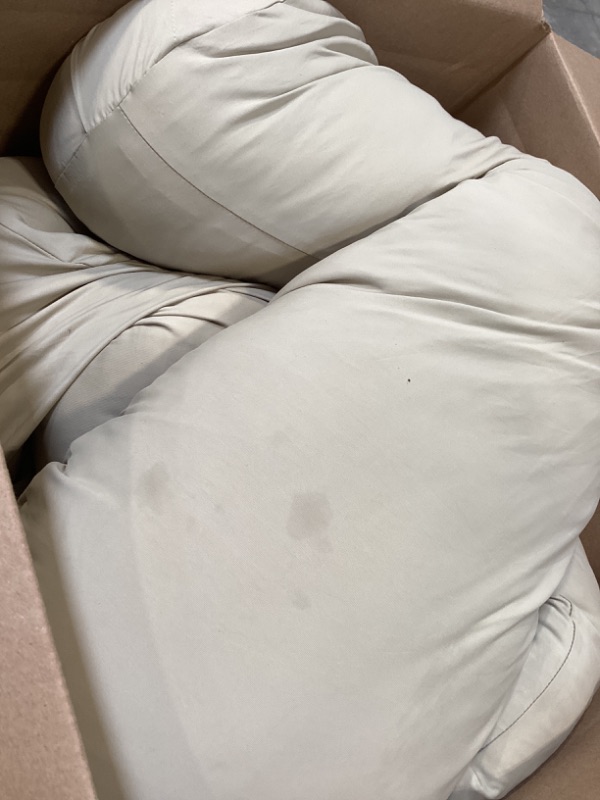 Photo 1 of Frida Mom Full Body Support Pregnancy Pillow, Cooling Pregnancy Pillow, Wraps Around for All Over Support, Extended Length to Support from Head to Toe, Easy to Clean, Compact Storage Bag, Taupe