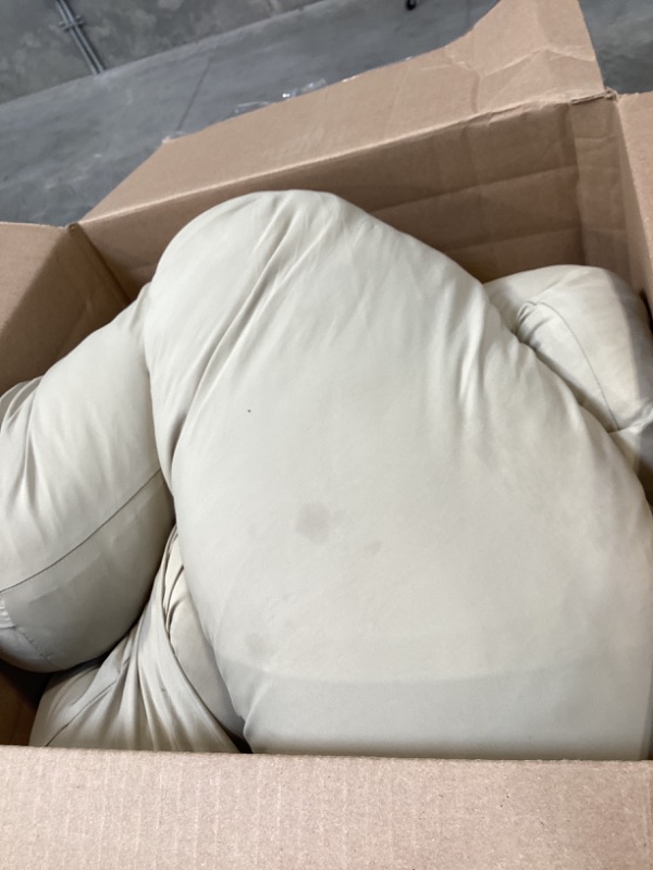 Photo 1 of Frida Mom Full Body Support Pregnancy Pillow, Cooling Pregnancy Pillow, Wraps Around for All Over Support, Extended Length to Support from Head to Toe, Easy to Clean, Compact Storage Bag, Taupe