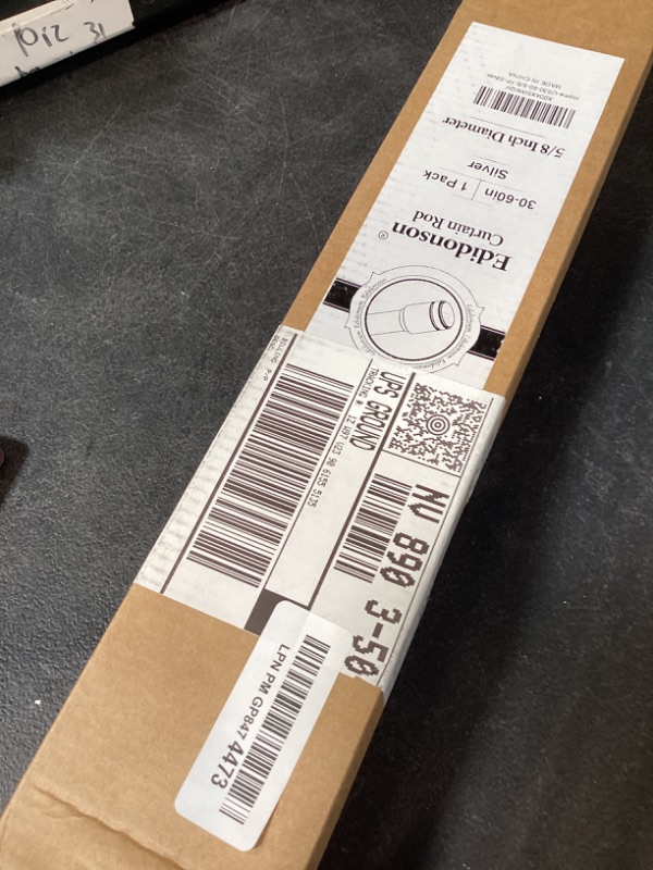 Photo 1 of 5/8” Diameter Curtain Rods 30-60 Inch, for 30-54 Inch Windows, Adjustable Splicing Silver Curtain Rods for Windows with Brackets, Window Rod Long Small Curtains Rod