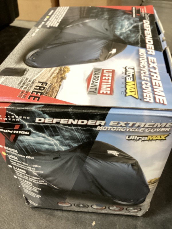 Photo 1 of Nelson Rigg USA Defender Extreme Motorcycle Cover; Waterproof; Outdoor All Weather; Fade Resistant; Ventilated; Reflective; Lock Grommets; Storage Bag (Large)