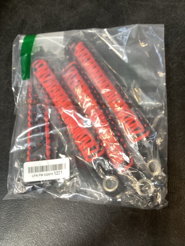 Photo 1 of Sidaqi 4 x Paracord Grab Handles Compatible with Wrangler JK JKU JL JLU JT Accessories Universal Roll Bar Grab Handles Replacement for Wrangler Grip Handle (Red)