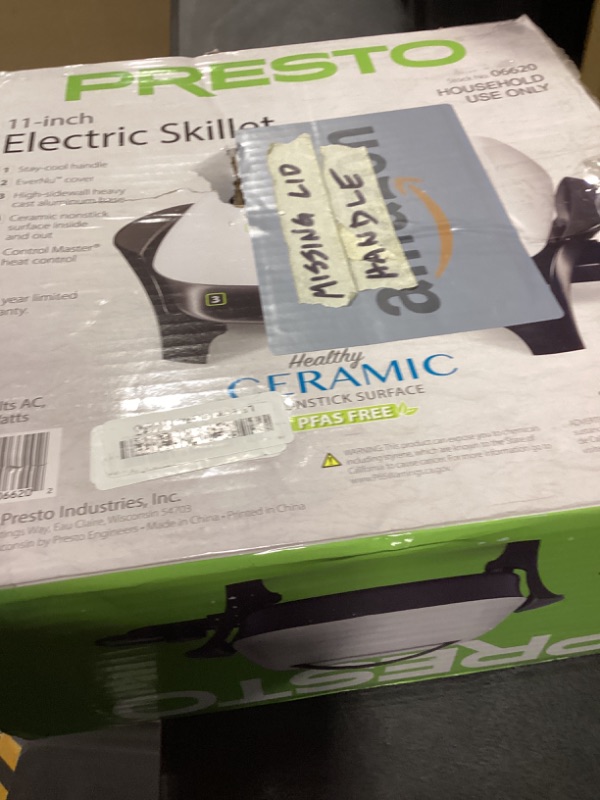 Photo 1 of Presto 06620 11-Inch Electric Skillet,Black/White