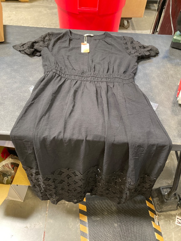 Photo 1 of simplee black short sleeve maxi dress xl