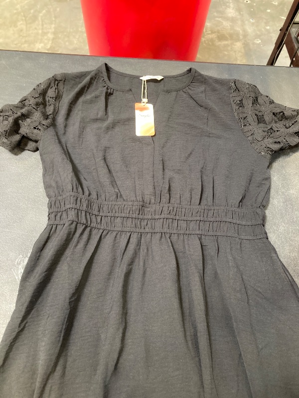 Photo 1 of simplee black short sleeve maxi dress xl