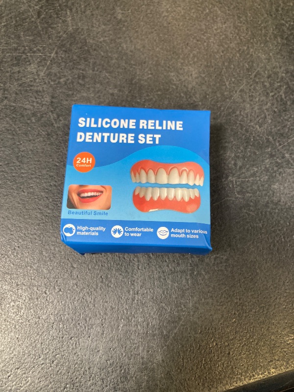 Photo 1 of Fix Your Smile with Temporary Dentures for Men & Women, Moldable False Teeth Veneers for Missing, Chipped & Yellow-Looking Teeth, Upper & Lower Cosmetic Smile Cover, Natural-Looking DIY Fit Kit