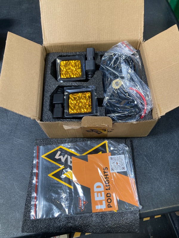 Photo 1 of Auxbeam LED Pod Light, 2 Inch Amber Fog Lights Offroad Cube Light Pods Focusing Spotlights, 4800LM Spot Beam Auxiliary Driving Ditch Work Lights for Truck Car Jeep