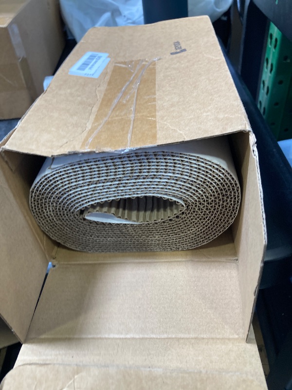 Photo 1 of Geyoga 12 x 197 Inch White Single Face Corrugated Cardboard Roll B Flute Shipping Corrugated Paper Roll Wrap for Packing, Storage, DIY Crafts, Back to School Essentials