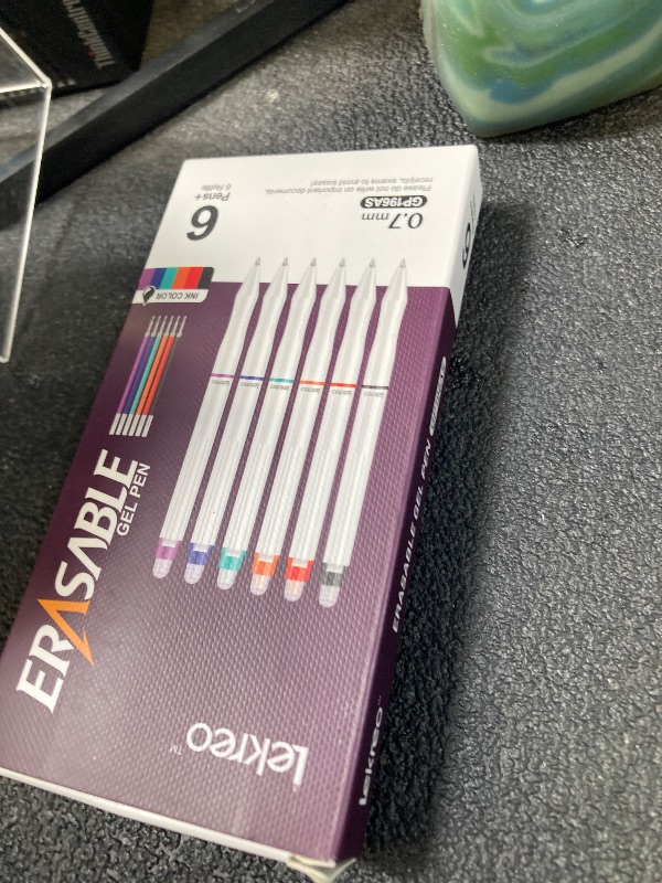Photo 1 of Erasable Gel Pens, 6 Colors Retractable 0.7mm Fine Point Erasable Pens Clicker + 6 Counts Refills, Assorted Color Inks, Make Mistakes Disappear for Writing Planner Drawing and Crossword Puzzles