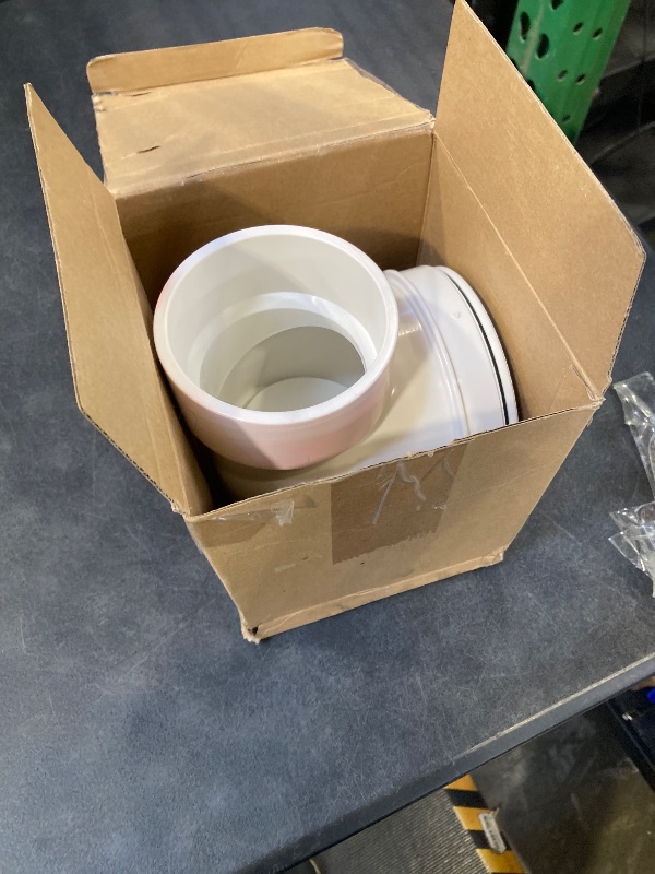 Photo 1 of Tondiamo 3 Inch Backwater Valve Drain Backflow Preventer Valve Prevent Sewage and Rainwater from Flowing Back(White PVC)