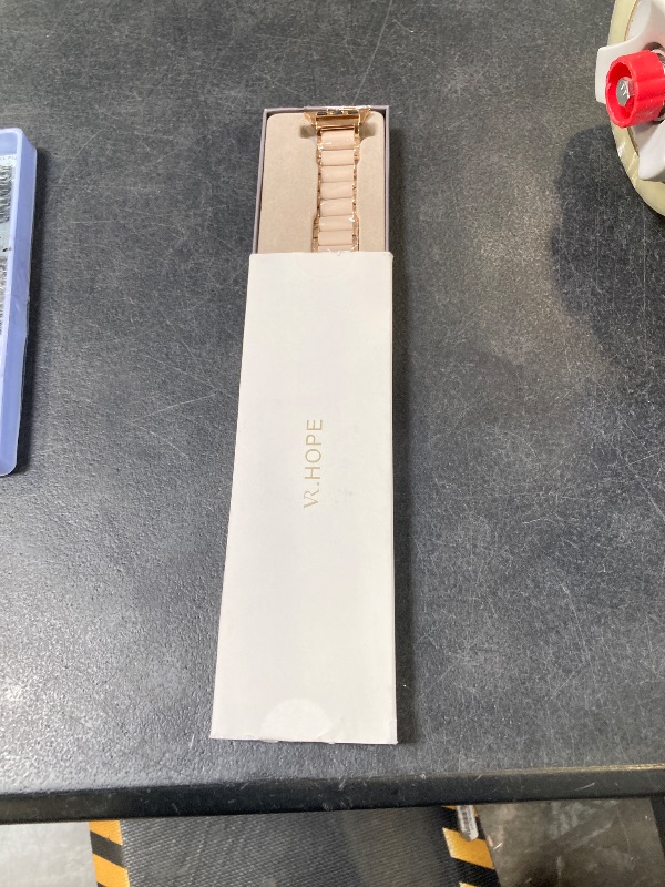 Photo 1 of V.R.HOPE 2-in-1 Office & Gym Band for Apple Watch Women – Stainless Steel + Soft Silicone Hybrid, Hypoallergenic & No Skin Irritation, All-Day Comfort – Fits Series 1-11, SE3 38mm 40mm 41mm 42mm(Oatmeal+Rose Gold)