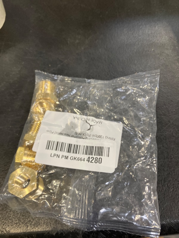 Photo 1 of Legines NPT Bushing 1/2" Male x 1/4" Female Reducing Adapter Hex Head Pipe Fitting 1200psi (Pack of 5)