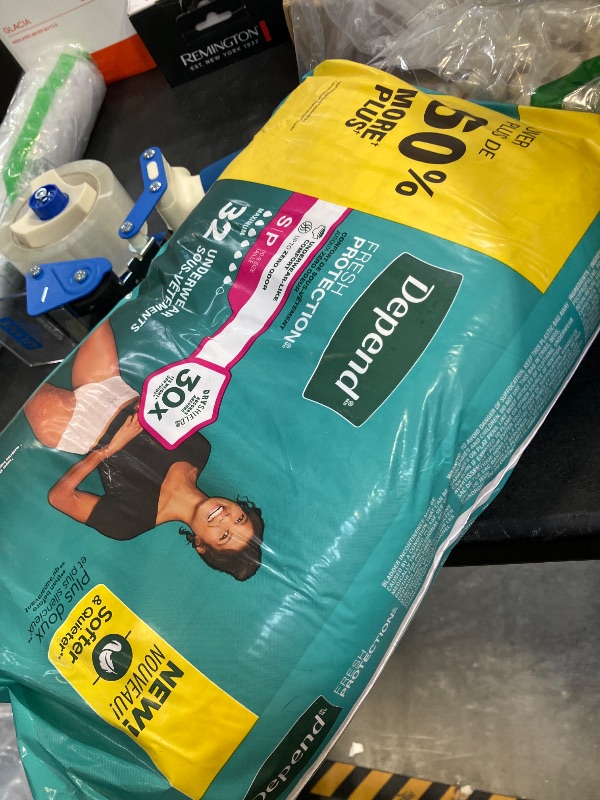 Photo 1 of Depend Fresh Protection Adult Diapers, Incontinence Underwear for Women, Disposable, Maximum, Small, Blush, 32 Count, Packaging May Vary