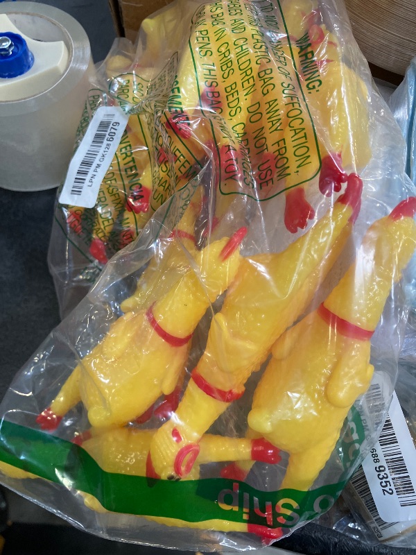 Photo 1 of Zddaoole 20 Pcs Squeaky Rubber Chicken,Practical Jokes Screaming Chicken,Prank Novelty Toys for Dog Games Noise Maker Party Favors