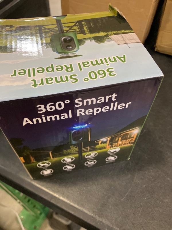 Photo 1 of Upgraded Solar Ultrasonic Animal Repellent,360° Cat Repellent Outdoor with Motion Sensor,IP65 Waterproof Dog Repeller with Flash Light to Drive Away Rabbit Deer Squirrel Skunk for Yard Garden Lawn