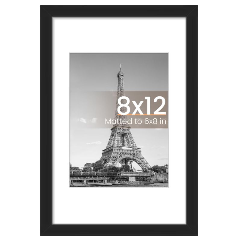 Photo 1 of upsimples 11x17 Picture Frame, Display Pictures 9x15 with Mat or 11 x 17 Without, Wall Hanging Poster Frames, & 8x12 Picture Frame, Display Pictures 6x8 with Mat or 8x12 Without, Wall Hanging Photo Frames, Black, 2 Pack