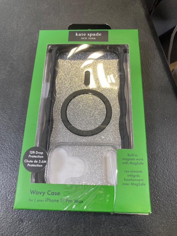 Photo 1 of kate spade new york iPhone 17 Pro Max Case - Compatible with MagSafe - Designer Phone Case - Wavy Nightfall