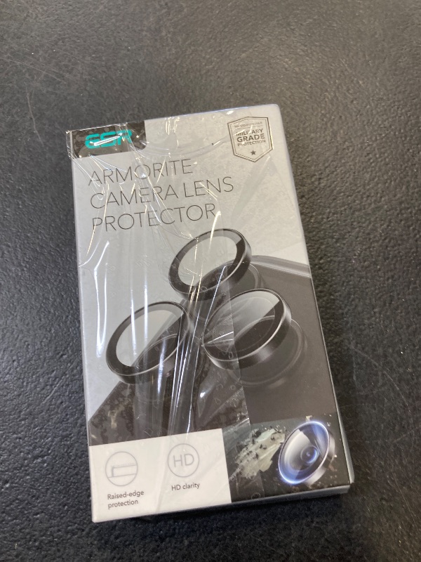 Photo 1 of ESR Camera Lens Protector for iPhone 17 Pro Max/ 17 Pro/ 16 Pro Max/ 16 Pro/ 15 Pro Max/ 15 Pro/ 14 Pro Max/ 14 Pro, Ultra-tough HD Individual Camera Protectors, Ultra-thin Tempered Glass, 1 Pack, Black