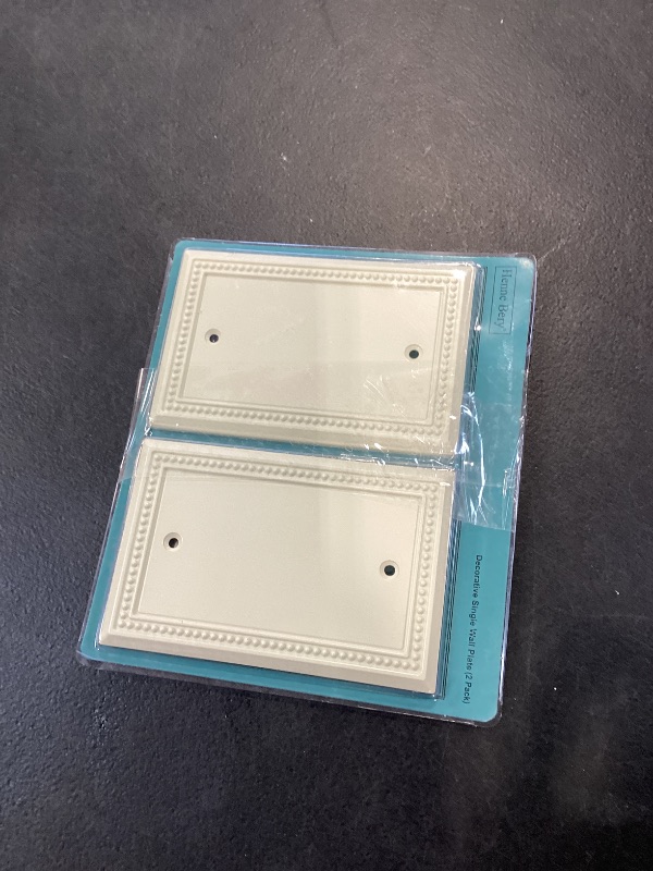 Photo 1 of Henne Bery Sunken Pearls Heavy Duty Switch Plate/Wall Plate/Outlet Cover (Single Blank 2PK, Light Almond