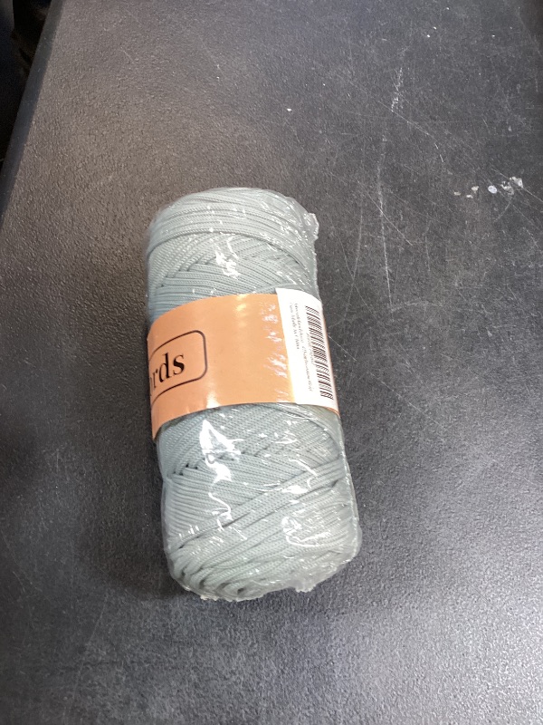 Photo 1 of Likeecords 4mm Polyester Braided Macrame Cord 140Yards /426Feet,Elastic Yarn for Crocheting Bag Cord for DIY Crafts,Plant Hangers, Bag, and Home Decorations (Gray)