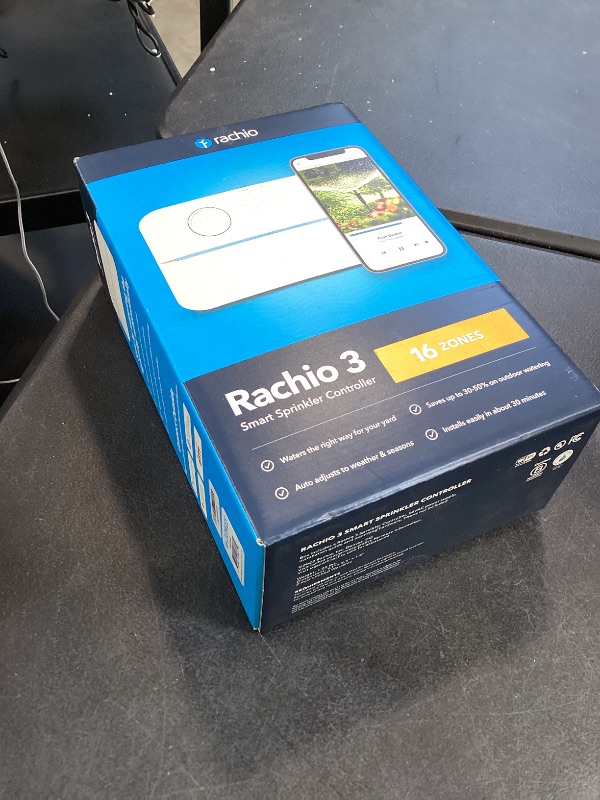 Photo 1 of Rachio WiFi Smart Sprinkler Controller (16-Zone Irrigation Remote Control) – App-Based Scheduling, Local Weather Intelligence, Rain Skips, Easy DIY Install