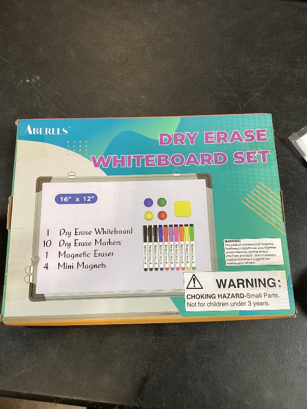 View 2 of Weekly Calendar Whiteboard for Wall, 16x12 Inches Dry Erase Board, Small Magnetic White Board, Double-Sided Hanging Board for Office School Home Kitchen, Portable Board for Drawing Planning To Do List