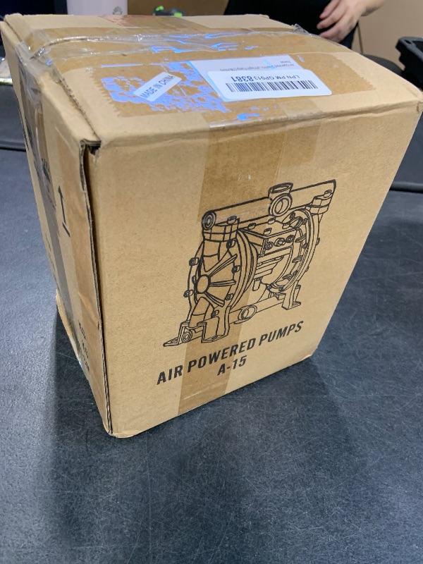 Photo 1 of MXBAOHENG Air-Operated Diaphragm Pump Pneumatic Double Diaphragm Transfer Pump 3/8" Inlet & Outlet 1/4" Air Inlet for Chemical Industrial Use (18L/min)