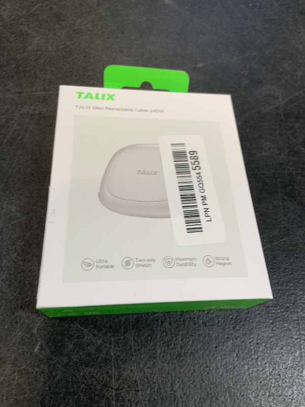 Photo 1 of TALIX 240W Retractable USB C Cable, PD 3.2 Fast Charging USB C to USB C Cable with Mag Snap Storage, E-Marker Chip, Anti-Tangle Retractable Cord for Travel, iPhone 17, MacBook, Samsung S25, 3.94FT