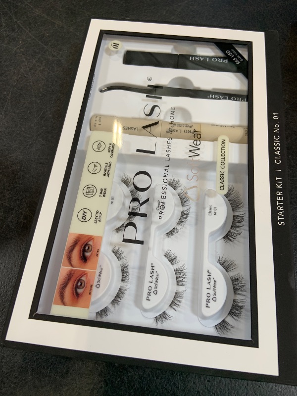 Photo 1 of Pro Lash SoftWear Starter Lash Clusters Kit - Seamless, Lightweight Lashes - 7-Day Eyelash Extensions - 3 Sets of False Eyelashes Plus Adhesive, Remover, Tweezers - Classic Shorties No. 05 Black