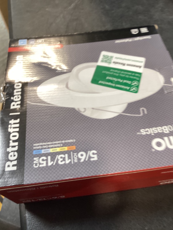 Photo 1 of Juno 5"/6" Inch Adjustable LED Recessed Lighting, RetroBasics Series Adjustable Gimbal LED Downlight Trim Kit, 5"/6" Ceiling Light with 5-in-1 Switchable White Color, 700 Lumens, Matte White