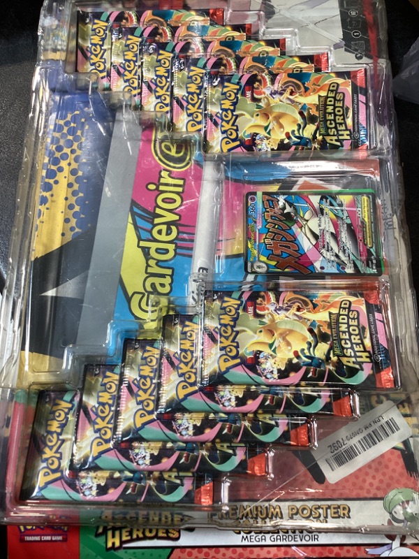 Photo 1 of OPENED PACKS* Pokemon TCG: Mega Evolution - Ascended Heroes - Premium Poster Collection - Mega Gardevoir