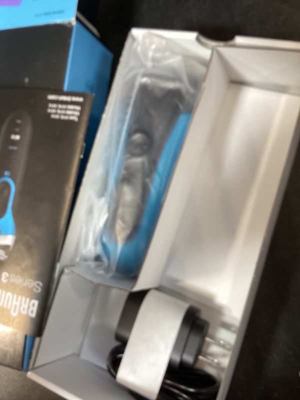 Photo 1 of Braun Electric Series 3 Razor with Precision Trimmer, Rechargeable, Wet & Dry Foil Shaver for Men, Blue/Black, 4 Piece