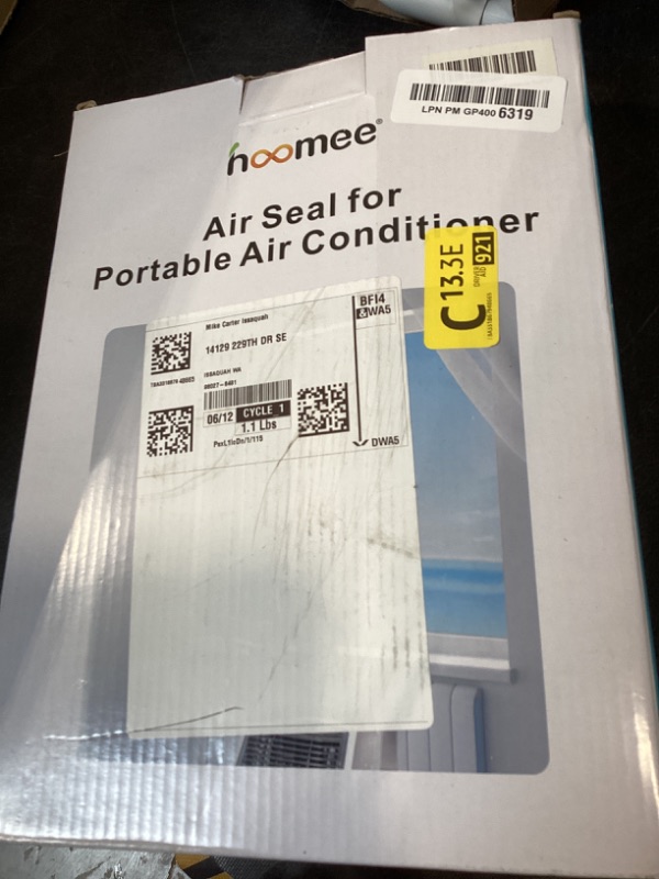 Photo 1 of HOOMEE 157”(400CM) Universal Window Seal for Mobile Air Conditioner and Tumble Dryer – Window Kit Works with Portable AC, Easy to Install - Air Exchange Guards with Zip and Adhesive Fastener