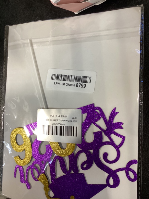 Photo 1 of Senior 2026 Graduation Decoration Cake Topper Glitter Grad Sticks Congratulations Ideas Purple Gold