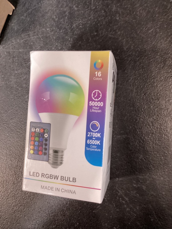 Photo 1 of AFINSEA RGB Color Changing Light Bulbs,9W RGB LED Light Bulbs,40W Equivalent A19 E27/E26 Warm White 6500K,16 Color Multicolor Light Bulb Dimmable Light for Home Party Bedroom Outdoor(1Pack)