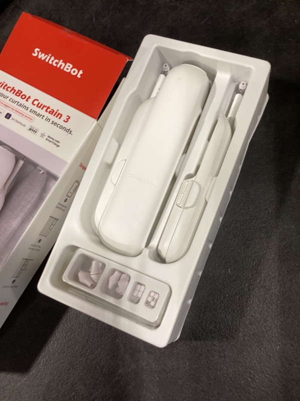 Photo 1 of SwitchBot Automatic Curtain Opener - Bluetooth Remote Control Smart Curtain with App, Upgraded High-Performance Motor, Add SwitchBot Hub to Work with Alexa, Google Home, HomeKit